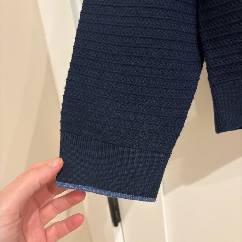 Tommy Bahama Navy Textured Knit Polo XL - Picture 3 of 9